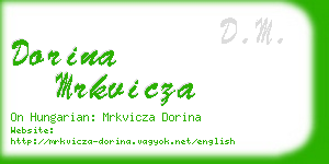 dorina mrkvicza business card